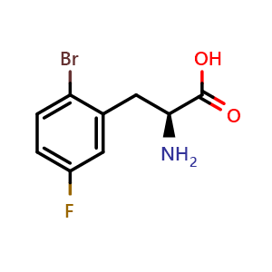 Chemical structure of 2-Bromo-5-fluoro-L-phenylalanine , CAS 1213171-46-0, AChemBlock Y235275