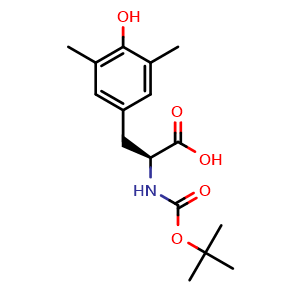 Chemical structure of N-Boc-3,5-dimethyl-L-tyrosine , CAS 1212941-74-6, AChemBlock Y235278