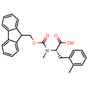 Chemical structure of N-Fmoc-N,2-dimethyl-L-phenylalanine , CAS 2642725-94-6, AChemBlock Y235316