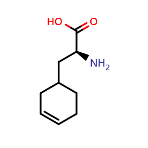 Chemical structure of (S)-a-Amino-3-cyclohexene-1-propanoic acid , CAS 1998905-23-9, AChemBlock Y235415