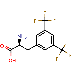 Chemical structure of 3,5-Bis(trifluoromethyl)-L-phenylalanine , CAS 1241680-98-7, AChemBlock Y235436