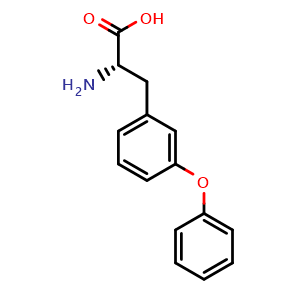 Chemical structure of 3-Phenoxy-L-phenylalanine , CAS 1269980-68-8, AChemBlock Y235439