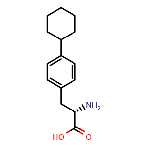Chemical structure of 4-Cyclohexyl-L-phenylalanine , CAS 1269963-99-6, AChemBlock Y235441