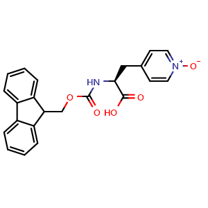 Chemical structure of (S)-4-[2-(Fmoc-amino)-2-carboxyethyl]pyridine 1-oxide , CAS 169555-96-8, AChemBlock Y235494