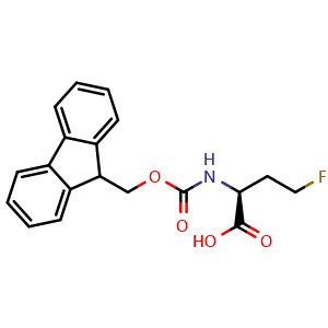 Chemical structure of (S)-2-(Fmoc-amino)-4-fluorobutanoic acid , CAS 2243127-33-3, AChemBlock Y235507