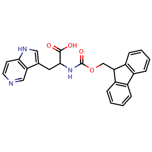 Chemical structure of N-Fmoc-DL-5-azatryptophan , CAS 2137484-39-8, AChemBlock Y235528