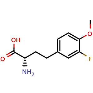 Chemical structure of 3-Fluoro-4-methoxy-L-homophenylalanine , CAS 2348353-88-6, AChemBlock Y235554