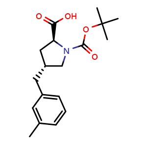 Chemical structure of N-Boc-(4R)-4-(3-methylbenzyl)-L-proline , CAS 959579-68-1, AChemBlock Y235567