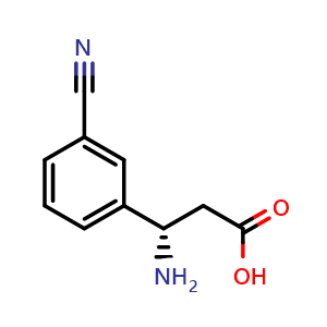 Chemical structure of 3-Cyano-L-b-phenylalanine , CAS 791778-00-2, AChemBlock Y235577