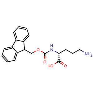 Chemical structure of N2-Fmoc-D-ornithine , CAS 461691-09-8, AChemBlock Y235588