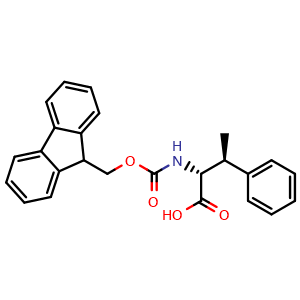 Chemical structure of (S)-N-Fmoc-b-methyl-D-phenylalanine , CAS 321524-82-7, AChemBlock Y235601