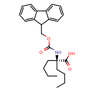 Chemical structure of 2-Butyl-N-Fmoc-norleucine , CAS 218926-48-8, AChemBlock Y235621