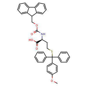 Chemical structure of N-Fmoc-S-(4-methoxytrityl)-L-homocysteine , CAS 887644-62-4, AChemBlock Y235701