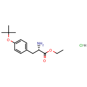 Chemical structure of O-tert-Butyl-L-tyrosine ethyl ester hydrochloride , CAS 92841-74-2, AChemBlock Y235720
