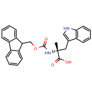 Chemical structure of N-Fmoc-a-methyl-D-tryptophan , CAS 134558-28-4, AChemBlock Y235732