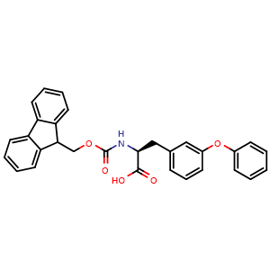 Chemical structure of N-Fmoc-3-phenoxy-L-phenylalanine , CAS 1313277-83-6, AChemBlock Y235743