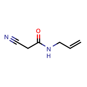 Chemical structure of N-Allyl-2-cyanoacetamide , CAS 30764-67-1, AChemBlock Y235769