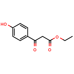 Chemical structure of Ethyl 3-(4-hydroxyphenyl)-3-oxopropanoate , CAS 77103-47-0, AChemBlock Y235770