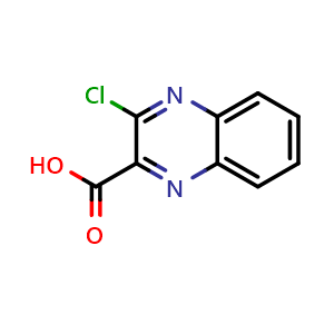 Chemical structure of 3-Chloroquinoxaline-2-carboxylic acid , CAS 20254-76-6, AChemBlock Y235835