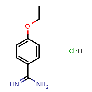 Chemical structure of 4-Ethoxybenzene-1-carboximidamide hydrochloride , CAS 59855-69-5, AChemBlock Y235836