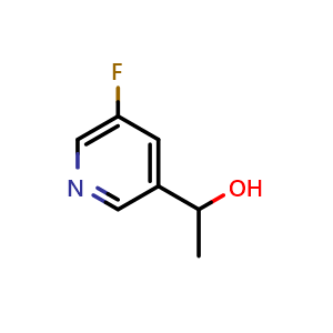 Chemical structure of 1-(5-Fluoropyridin-3-yl)ethan-1-ol , CAS 1249603-25-5, AChemBlock Y235838