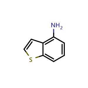 Chemical structure of 4-Aminobenzo[b]thiophene , CAS 17402-83-4, AChemBlock Y235843