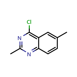 Chemical structure of 4-Chloro-2,6-dimethylquinazoline , CAS 1429782-21-7, AChemBlock Y235844