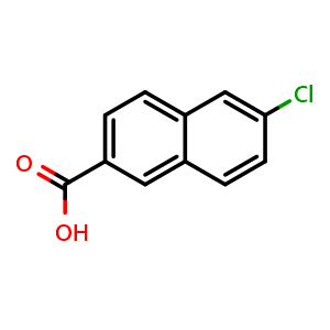Chemical structure of 6-Chloro-2-naphthoic acid , CAS 5042-97-7, AChemBlock Y235850