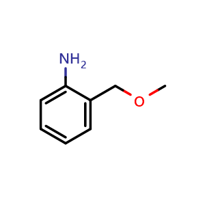 Chemical structure of 2-(Methoxymethyl)aniline , CAS 62723-78-8, AChemBlock Y235870