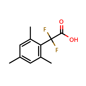 Chemical structure of 2,2-Difluoro-2-mesitylacetic acid , CAS 1436389-32-0, AChemBlock Y235884