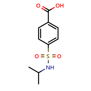 Chemical structure of 4-[(Propan-2-yl)sulfamoyl]benzoic acid , CAS 10252-66-1, AChemBlock Y235887