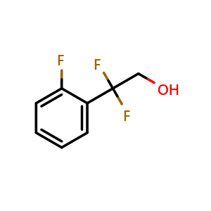 Chemical structure of 2,2-Difluoro-2-(2-fluorophenyl)ethan-1-ol , CAS 1380202-32-3, AChemBlock Y235898