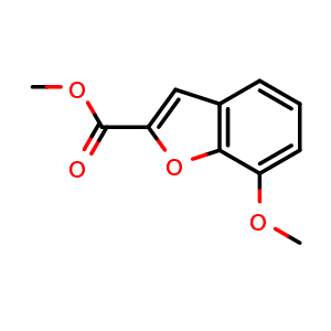 Chemical structure of Methyl 7-methoxy-1-benzofuran-2-carboxylate , CAS 59254-09-0, AChemBlock Y235904