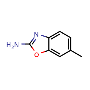 Chemical structure of 6-Methyl-1,3-benzoxazol-2-amine , CAS 188063-14-1, AChemBlock Y235907