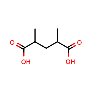 Chemical structure of 2,4-Dimethylpentanedioic acid , CAS 2121-67-7, AChemBlock Y235910