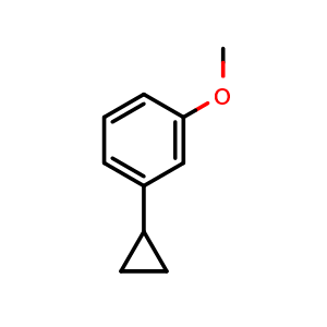 Chemical structure of 3-Cyclopropyl-anisol , CAS 54134-93-9, AChemBlock Y235928