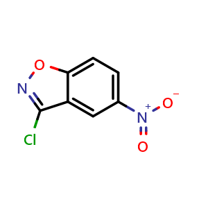 Chemical structure of 3-Chloro-5-nitrobenzo[d]isoxazole , CAS 16302-63-9, AChemBlock Y235941