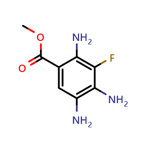 Chemical structure of Methyl 2,4,5-triamino-3-fluorobenzoate , CAS 918321-27-4, AChemBlock Y235945