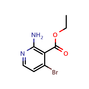 Chemical structure of Ethyl 2-amino-4-bromonicotinate , CAS 1805444-52-3, AChemBlock Y235963