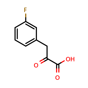 Chemical structure of 3-(3-Fluorophenyl)-2-oxopropanoic acid , CAS 95041-89-7, AChemBlock Y235987