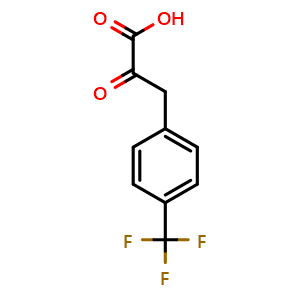 Chemical structure of 2-Oxo-3-(4-(trifluoromethyl)phenyl)propanoic acid , CAS 120658-71-1, AChemBlock Y235988