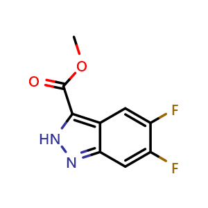 Chemical structure of Methyl 5,6-difluoro-2H-indazole-3-carboxylate , CAS 885279-01-6, AChemBlock Y235994
