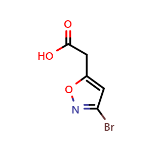 Chemical structure of 3-Bromo-5-isoxazoleacetic acid , CAS 4992-20-5, AChemBlock Y236008
