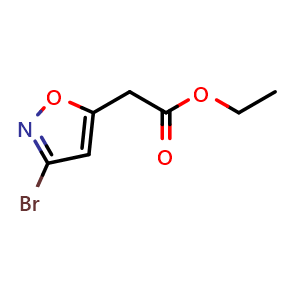 Chemical structure of Ethyl 2-(3-bromoisoxazol-5-yl)acetate , CAS 2105628-17-7, AChemBlock Y236009