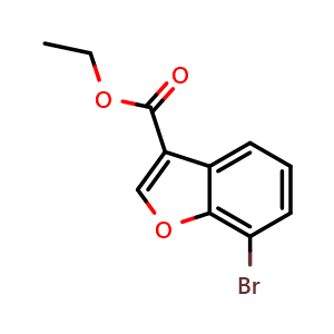 Chemical structure of Ethyl 7-bromobenzofuran-3-carboxylate , CAS 137242-35-4, AChemBlock Y236017