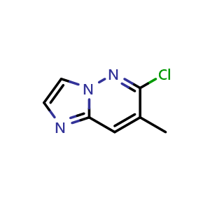 Chemical structure of 6-Chloro-7-methylimidazo[1,2-b]pyridazine , CAS 17412-19-0, AChemBlock Y236023