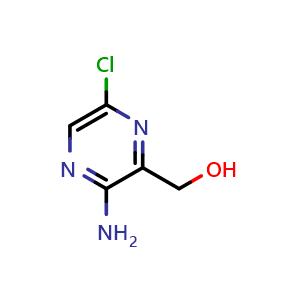 Chemical structure of (3-Amino-6-chloropyrazin-2-yl)methanol , CAS 1823953-57-6, AChemBlock Y236032