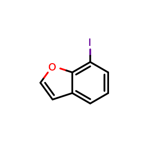 Chemical structure of 7-Iodobenzofuran , CAS 1388049-96-4, AChemBlock Y236034