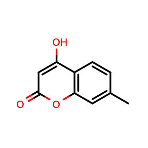 Chemical structure of 4-Hydroxy-7-methyl-2H-chromen-2-one , CAS 18692-77-8, AChemBlock Y236038