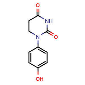 Chemical structure of 1-(4-Hydroxyphenyl)dihydropyrimidine-2,4(1h,3h)-dione , CAS 83809-75-0, AChemBlock Y236042